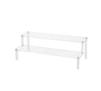 DICOSMETIC 2 Sets Présentoirs Acryliques pour Affichage en Gradins 2 Support de Présentoir pour Organisateur de Parfums 11.81 pouces Présentoir Blanc pour Desserts Support à Cupcakes