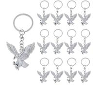 DICOSMETIC 20 pièces porte Clés Aigle en Vrac Porte Clés Aigle en Argent Antique Porte Clés Oiseau Scout en Alliage Porte Clés avec Breloques Métalliques Ornements de Sac Porte Clés pour Femmes Hommes