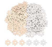 DICOSMETIC 200 Pcs 2 Couleurs Puzzle avec Breloques Coeur Charmes de Sensibilisation à l'Autisme Coeur Amour Charmes Relation Unique Bijoux Laiton Dangle Charms pour la Fabrication de Bijoux