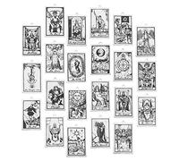DICOSMETIC 22 Pcs 22 Styles en Acier Inoxydable Vintage Tarot Card Pendentifs Ion Magic Tarot Card Charms Good Luck Amulet Pendentifs pour DIY Jewelry Craft Making