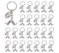 DICOSMETIC 25 Pcs Western Cowboy Porte-Clés 73 mm Western Boot et Chapeau Porte-Clés Antique Argent Platine Alliage Pendentif avec Anneau de Fer et Chaîne pour Sacs à Main Décoration Cadeau