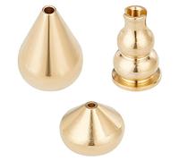 DICOSMETIC 3 pièces 3 Styles Cônes Brûleurs D'Encens Larme et Calebasse Porte-Encens Porte-Encens en Laiton Doré Fournitures Bouddhistes pour Bâtons D'Encens Ou Bobine D'Encens