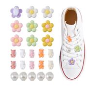 DICOSMETIC 30/36 Pièces Charms Mignons pour Chaussures Sneakers Chat Fleur Ours Charms pour Chaussures Décoration Lacets Accessoires DIY pour Femmes, 16-17 mm