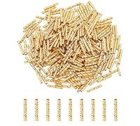 DICOSMETIC 300pcs perle Tubes et Braclets en Acier Inoxydable 10mm Perles Longues à Petits Trous pour DIY Fabrication de Bijoux