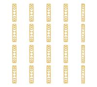 DICOSMETIC 30Pcs Moon Phase Charms Laiton Croissant Bar Charme Pendentifs Doré Rectangle Creux Charmes pour DIY Artisanat Collier Bracelet Fabrication de Bijoux Accessoires, Trou: 1.4mm