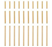 DICOSMETIC 60 Pcs Perles Tube 3 Tailles Entretoises Perles en Acier Inoxydable Bugle Perles 10/15/25mm D'espacement Perle Intercalaire pour Fabrication de Bijoux Bracelet, Trou: 1mm