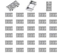 DICOSMETIC 60 pièce Perles Intercalaires en Alliage avec 2 trous de Style Tibétain Barres D'Espacement Rectangulaires à Plusieurs Brins Connecteurs de Maillons en Argent Antique