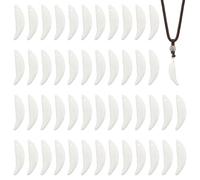 DICOSMETIC 60 Pièces Charme en Résine Dent de Loup Floral Blanc Charmes de Dent de Loup pour Collier de Loup Charmes de Dent d'animal pour la Fabrication de Bijoux Trou: 1.4mm