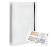 DICOSMETIC A5 Album de Rangement pour Autocollants avec pochette de Rangement un Classeur de Collection D'Autocollants avec 60 pièces feuilles Détachées de 3 styles Différents Motif de Cœur Givré