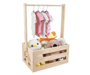 DICOSMETIC Caisses de douche en bois pour bébé - Armoire avec poignée - Arc-en-ciel - Rangement pour nouveau-né - Panier à linge pour fête prénatale - Cadeau de grossesse pour les nouveaux parents