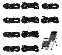 DICOSMETIC Lot de 16 cordons élastiques de rechange pour chaise Gravity - 2 tailles - Noir