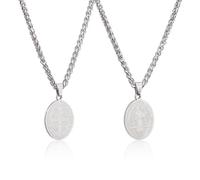 DICOSMETIC Lot de 2 colliers avec médaille de Saint Benoît Saint Michel pour nous protéger - Collier religieux en acier inoxydable - Bijoux catholiques chrétiens - Cadeau catholique pour homme et