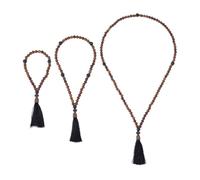 DICOSMETIC Lot de 3 cordes de prière chrétiennes orthodoxes 30/50/100 nœuds anglicain orthodoxe grecque Komboskoini Chotki protection et bénédiction avec pendentif en croix gland cadeau religieux
