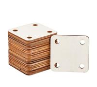 DICOSMETIC Lot de 36 cartes à tisser en bois carrées 4,5 x 3,5 x 2,5 cm Accessoires de tissage pour tablette Burlywood 4 trous Carte à tricoter pour cadeau à faire soi-même Tapisserie Outil à main