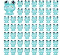 DICOSMETIC Lot de 80 breloques grenouille à dos plat en résine - Cabochons mignons pour scrapbooking - Cabochons aigue-marine - Dos plat - En résine opaque - Cabochons pour bricolage d'ornement et