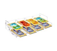 DICOSMETIC Organisateur de cartes à 2 étages et 8 compartiments en acrylique transparent - Support pour pions - Accessoires pour jeu de société Catan Settler et tous les autres jeux de cartes