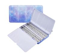 DICOSMETIC Palette de Peinture à L'Aquarelle Vide Boîte de Fer Portable Boîte en Métal de Voyage avec Couvercle pour la Peinture Acrylique et à l'huile Plateau: 21.2x10.6x1.4cm