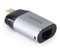 DICOTA - Adaptateur réseau - USB-C / Thunderbolt 3 - Gigabit Ethernet x 1 - argent G