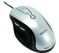 DICOTA Attack - Souris - laser - 7 boutons - filaire - USB - noir, argent G
