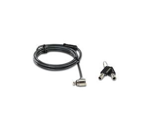 DICOTA BASE XX T-Lock : Câble de sécurité pour ordinateur portable avec verrou T-Bar 3x7mm compatible Kensington, câble acier 1.5m, 2 clés incluses (D31938)