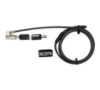 Dicota D31699 câble antivol Noir 2 m - Câbles antivol (Noir, Ordinateur Portable, Plastique, Acier, PVC, 2 m, 4,4 mm)
