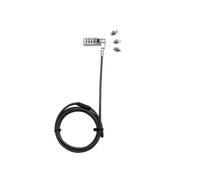 DICOTA Câble de verrouillage - 2 m - Pré-Réglé - 4 chiffres - Noir - Acier