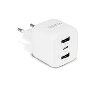 - Adaptateur secteur - compact, ordinateur portable - 32 Watt - 3 A - 3 connecteurs de sortie (24 pin USB-C, 2 x USB) - blanc - Europe