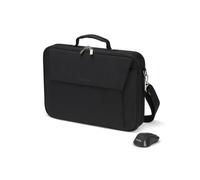DICOTA D31686 Malette Ordinateur Portable 15.6" Polyester Noir 410x295x65mm + Souris Optique 1000 DPI, Compartiment 385x265x35mm, Poids 690g