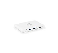 DICOTA D31729 Station d'accueil USB-C 9-en-1 Blanc - 2x USB-A 3.2 Gen 1, 2x USB-C 3.2 Gen 1, HDMI 4K, VGA HD, Ethernet RJ45, Lecteurs SD/MicroSD, USB Power Delivery 3.0 100W