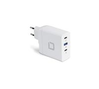 DICOTA D31983 Chargeur Secteur Universel GaN 100W, 2x USB-C Power Delivery 3.0, 1x USB-A Quick Charge 4+, Blanc, Adaptateurs EU/UK