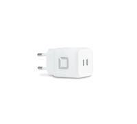 DICOTA D31984 Chargeur Secteur Universel 45W, 2 Ports USB-C Power Delivery 3.0, 100-240V, Charge Rapide, Blanc, Tablettes, 76.3x40.5x38mm, 140g