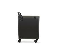 DICOTA D32004-CH : Chariot mobile de charge et gestion pour 14 ordinateurs portables, 230V/10A/2300W, Noir, Aluminium, ventilation 12.6dB, 633x363x865mm