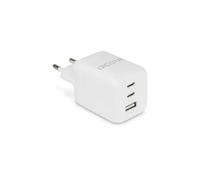 - Adaptateur secteur - compact, GaN - 65 Watt - 5 A - PD 3.0 - 3 connecteurs de sortie (2 x USB-C, USB) - blanc - Europe