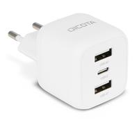 - Adaptateur secteur - compact, ordinateur portable - 32 Watt - 3 A - 3 connecteurs de sortie (24 pin USB-C, 2 x USB) - blanc - Europe