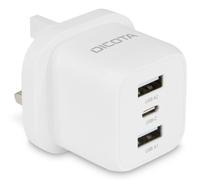 DICOTA D32070 chargeur d'appareils mobiles Ordinateur portable, Smartphone Blanc Secteur Charge rapide Intérieure