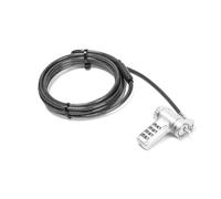 DICOTA D32180, 2 m, Wedge, Verrouillage à combinaison, Acier, Noir, Argent
