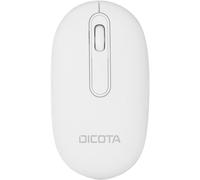 Dicota Desktop Souris Bluetooth optique blanc 3 Boutons 800 dpi, 1200 dpi, 1600 dpi câble amovible, Touches à frappe silencieuse, molette intégrée, rechargeable