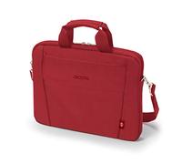 DICOTA Eco Slim Case Base 13-14,1 - Sacoche Fonctionnelle pour Ordinateur Portable avec Rembourrage de Protection, Rouge