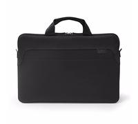 Dicota Sac à bandoulière Ultra Skin 13-13.3 Pouces Plus Pro pour Ordinateur Portable et Tablette, Sacoche légère à clapet pour Ordinateur Portable, Noir