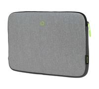 DICOTA Skin Case Flow, Pochette pour Ordinateur Portable/Notebook/Tablette, Sac pour Ordinateur Portable en Néoprène, Extensible, Gris/Jaune, pour Ordinateurs Portables 13-14,1"