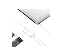 DICOTA Universal Notebook Charger USB-C - Adaptateur secteur - 40 watt - connecteurs de sortie : 3 - blanc