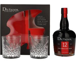 Dictador 12 Ans Ultra Premium Reserve Rhum avec 2 Verres Coffret 700 ml