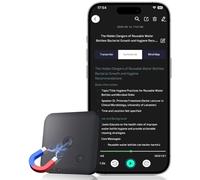 Dictaphone Enregistreur Vocal - Enregistreur Vocal IA avec Transcription et Résumés avec ChatGPT 4o, 64 Go, Supporte 102 Langues, Contrôle Via Application, Idéal pour Réunions, Entretiens et Appels