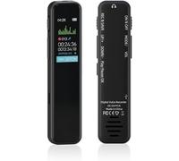 Dictaphone,Mémoire 64 Gb,Rechargeable Par Usb,Avec Fonction De Commande Vocale,Avec Lecteur Mp3 Pour Cours Dictaphone Enregistreur Vocal,Réunions Et Entretiens,Enregistreur Vocal Espion