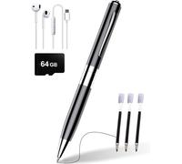 Dictaphone Numérique 64 Go-Enregistreur Vocal-Enregistreur Vocal Avec Fonction D'Écriture-Enregistreur Audio Avec Réduction Du Bruit-Pour Les Classes Et Réunions