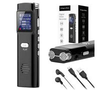 Dictaphone Numérique Kruger&Matz KM0286 8 Go Écran OLED Micro Stéréo Réduction de Bruit