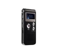 Dictaphone Professionnel USB 8GB Avec Enregistreur Vocal, Lecteur MP3 WAV et Fonction VAR ROM 4 Go Noir