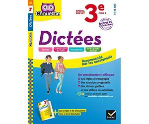 Dictées 3e Spécial brevet: cahier d'entraînement en orthographe