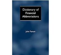 Dictionary of Financial Abbreviations John Paxton (Auteur)