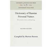 Dictionary Of Russian Personal Names